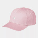 Carhartt WIP Madison Logo Cap Cotton Twill, 8.8 oz (Air Pink / White)