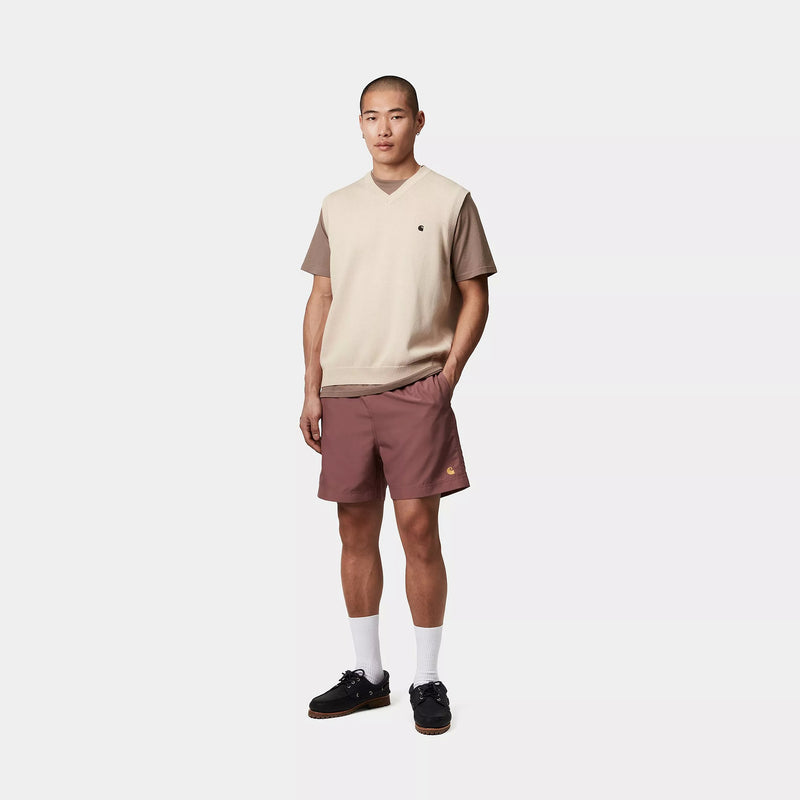 Carhartt WIP Chase Swim Trunks (Dusky Pink/Gold)