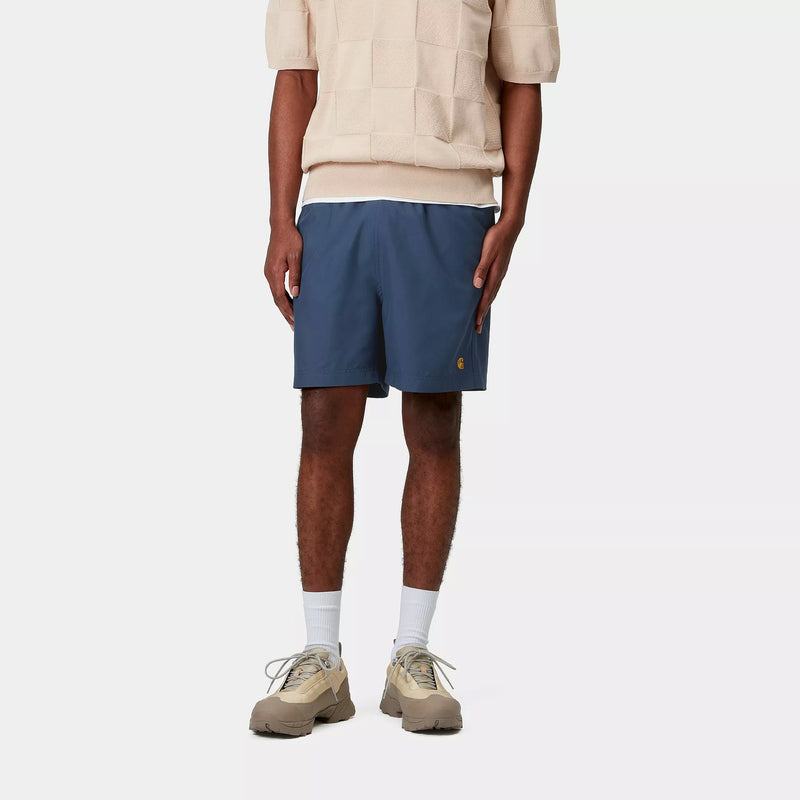 Carhartt WIP Chase Swim Trunks (Dusky Blue/Gold)