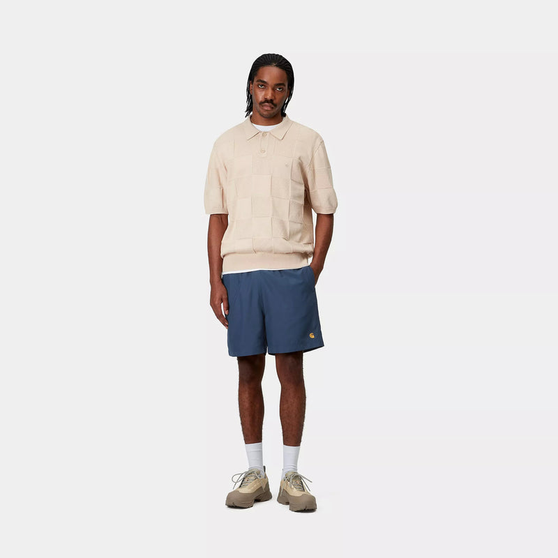 Carhartt WIP Chase Swim Trunks (Dusky Blue/Gold)