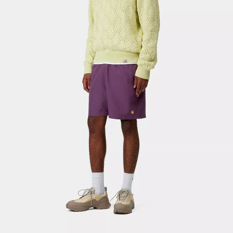 Carhartt WIP Chase Swim Trunks (Huckleberry/Gold)