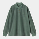Carhartt WIP L/S Morrison Rugby Shirt Cotton Jersey, 325 g/m² (Conifer Pigment Garment Dyed)