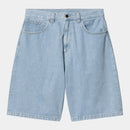 Carhartt WIP Brandon Short 100% Cotton 'Smith' Denim, 13.5 oz (Blue heavy stone bleached)