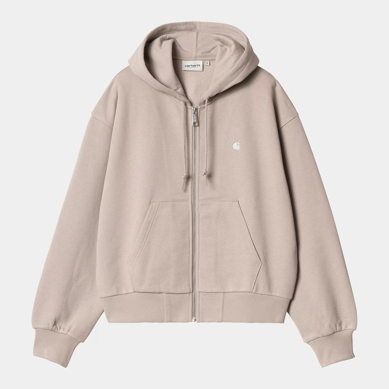 Carhartt WIP W' Hooded Casey Jacket Cotton Sweat, 420 g/m² (Dusky Beige / Silver)
