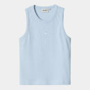 Carhartt WIP W' Philips A-Shirt Cotton/Elastane Ribbing 2X1, 245 g/m² (Air Sky)