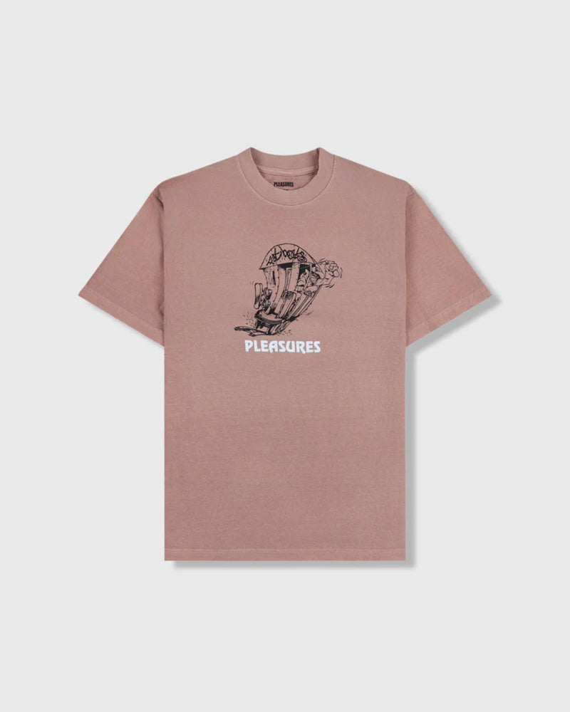 Pleasures 9th Street T-Shirt (Rose Quartz)