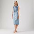 Levi's High Rise Back Slit Skirt (Riveting Clean Hem)