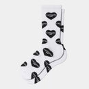 Carhartt WIP Heart Logo Socks Cotton/Nylon/Polyester/Elastane Knit (Heart Logo Jacquard, White)