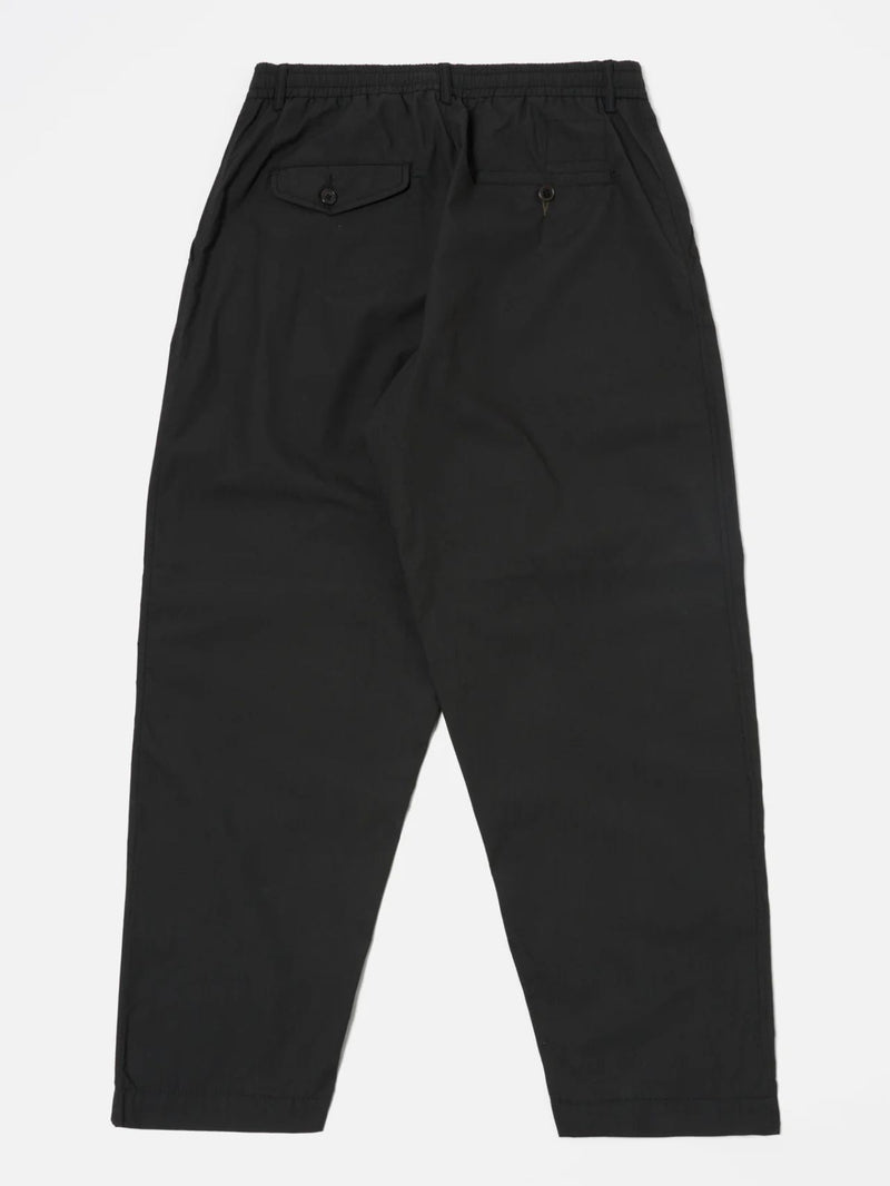 Universal Works Pleated Track Pant Recycled Polytech (Black)