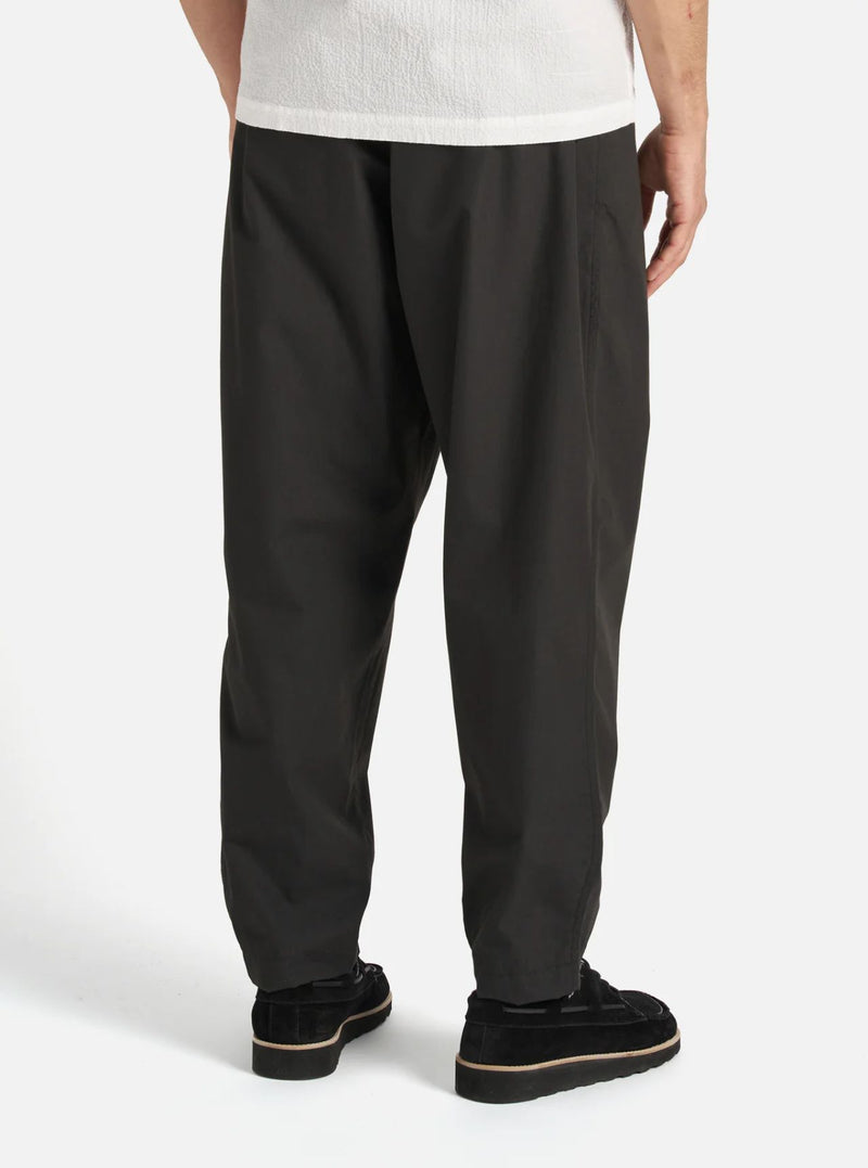 Universal Works Pleated Track Pant Recycled Polytech (Black)