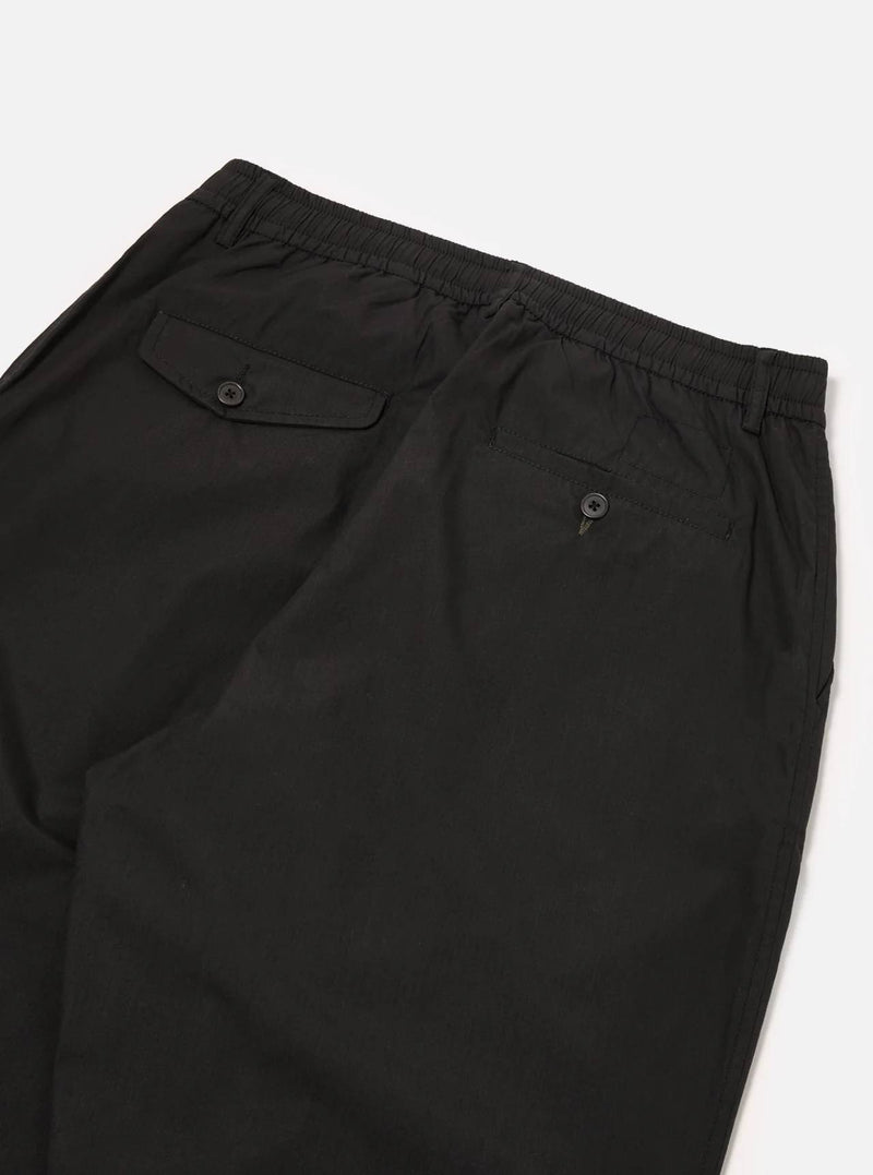 Universal Works Pleated Track Pant Recycled Polytech (Black)