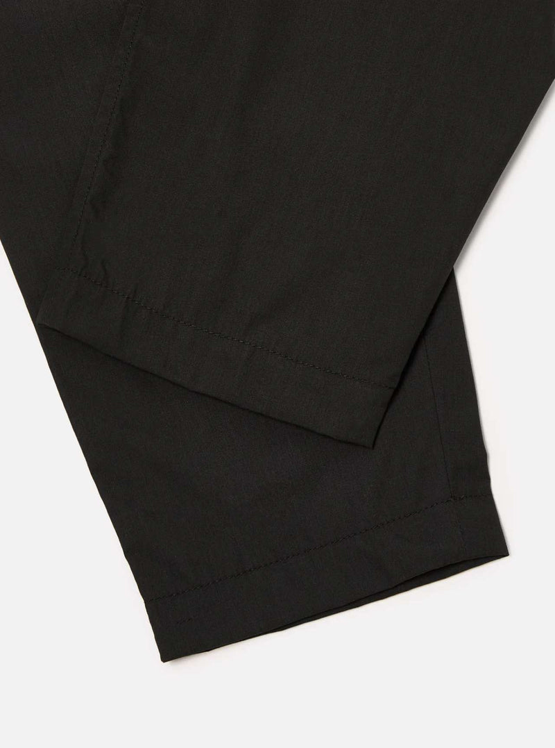 Universal Works Pleated Track Pant Recycled Polytech (Black)