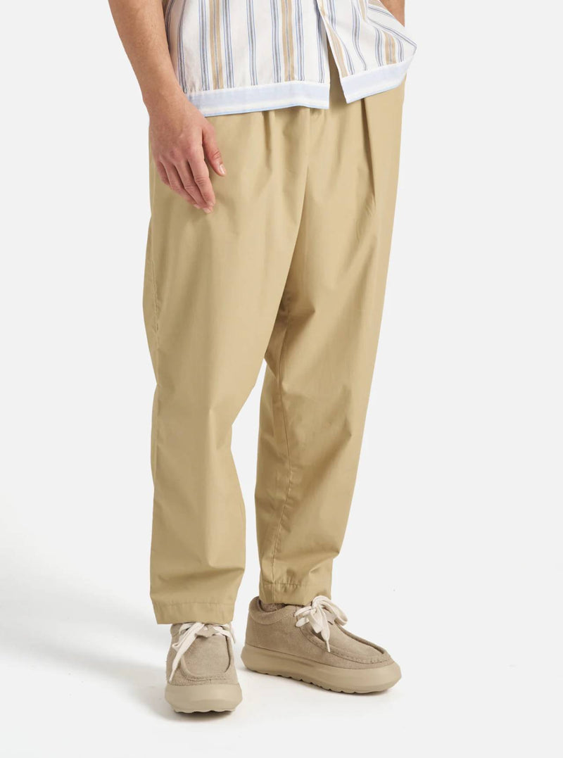Universal Works Pleated Track Pant Recycled Polytech (Sand)