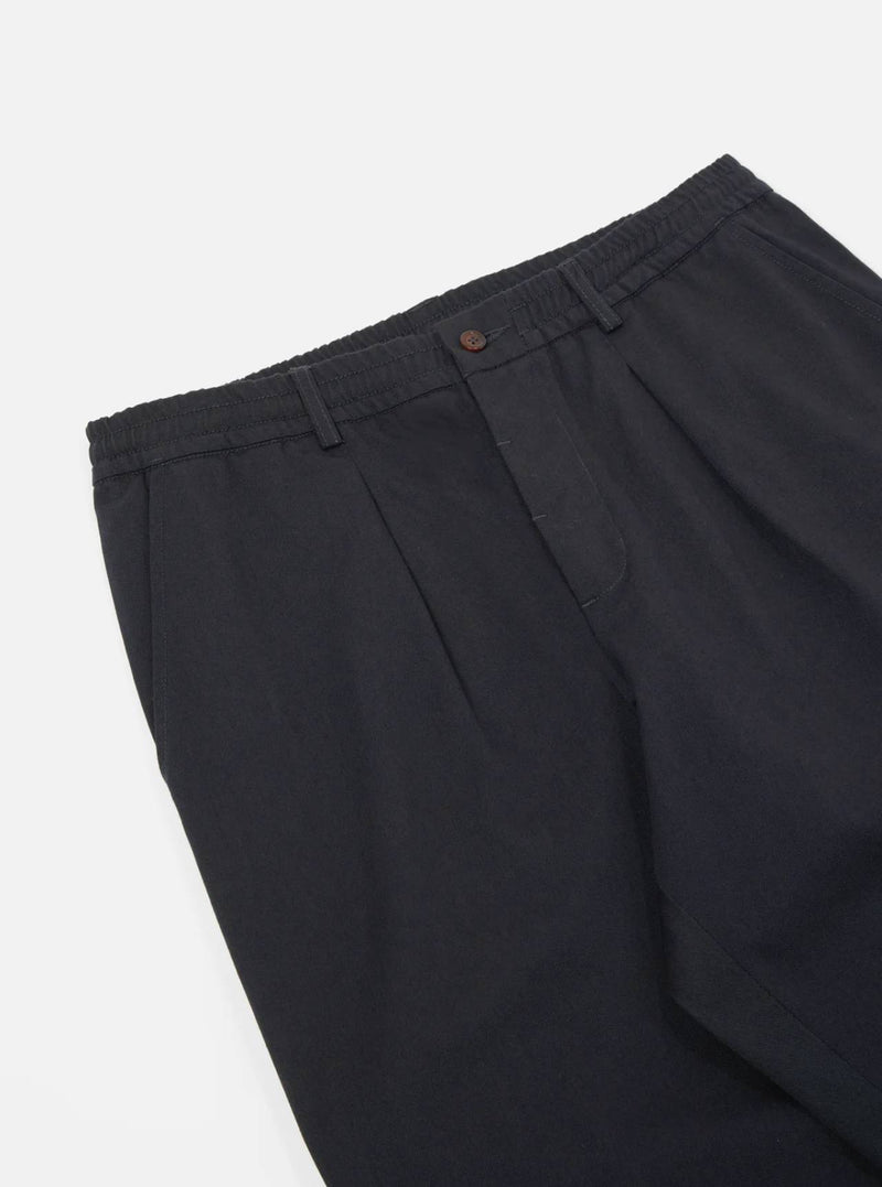 Universal Works Pleated Track Pant Twill (Black)