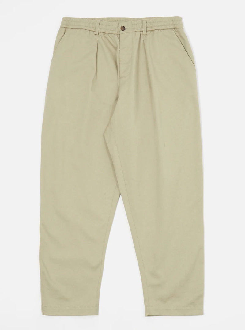 Universal Works Pleated Track Pant Twill (Stone)
