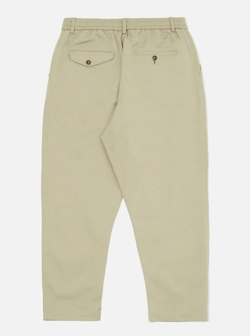 Universal Works Pleated Track Pant Twill (Stone)