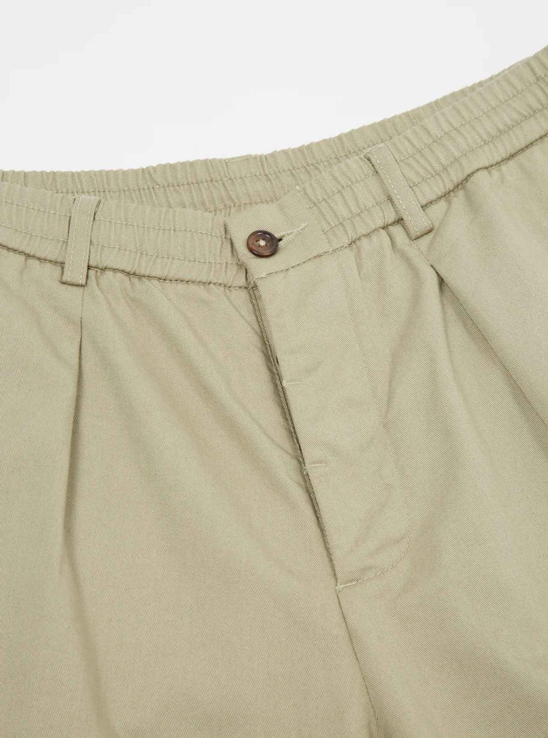 Universal Works Pleated Track Pant Twill (Stone)