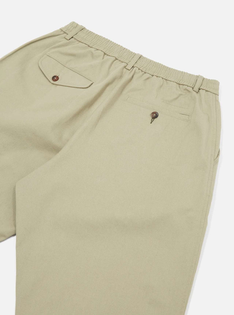 Universal Works Pleated Track Pant Twill (Stone)