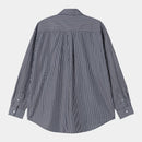 Carhartt WIP L/S Notus Shirt Cotton Poplin, 3.9 oz (Arvin Stripe, Space)