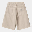 Carhartt WIP W' Brandon Short Cotton Clark Twill, 10.5 oz (10.5 oz Fleur De Sel stone dyed)
