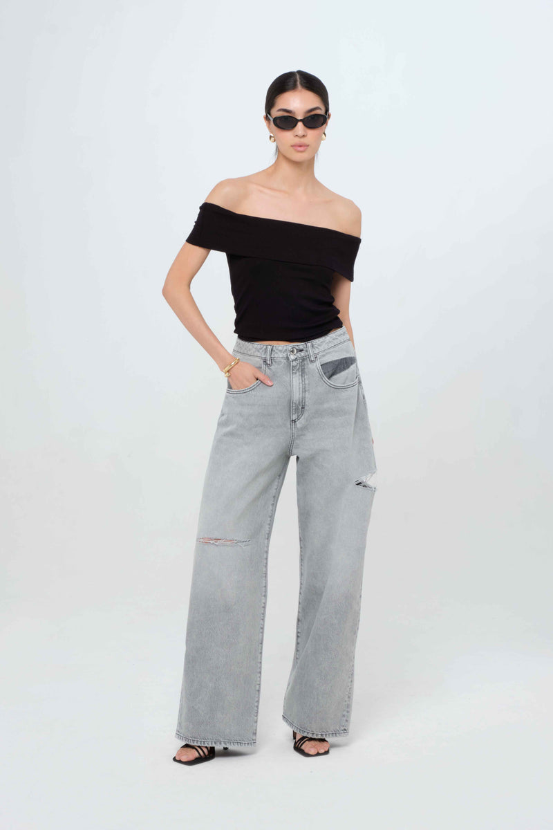 Icon Denim Los Angeles Woman Jeans Poppy (Grey)