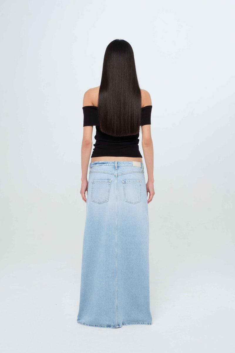 Icon Denim Los Angeles Woman Skirt Sandy