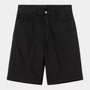 Carhartt WIP Landon Short 100% Cotton 'Newcomb' Drill, 8.5 oz (Black garment dyed)