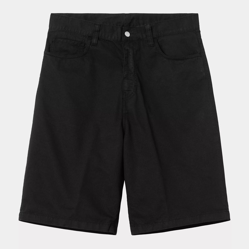 Carhartt WIP Landon Short 100% Cotton 'Newcomb' Drill, 8.5 oz (Black garment dyed)