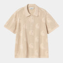 Carhartt WIP W’ S/S Temple Knit Shirt Cotton Knit, 12 gauge (Fleur De Sel)