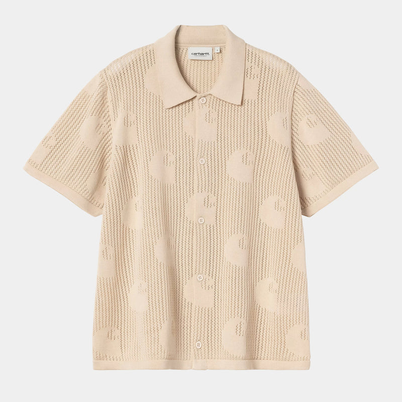 Carhartt WIP W’ S/S Temple Knit Shirt Cotton Knit, 12 gauge (Fleur De Sel)