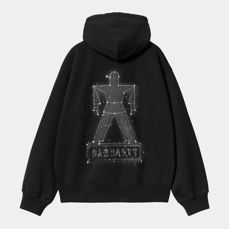 Carhartt WIP Hooded Stargazer Sweat Cotton/Polyester Sweat, 440 g/m² (Black / White)