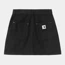Carhartt WIP W' Maeve Double Knee Skirt 100% Cotton 'Hubbard' Canvas, 9 oz (Black stone washed)