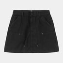 Carhartt WIP W' Maeve Double Knee Skirt 100% Cotton 'Hubbard' Canvas, 9 oz (Black stone washed)