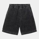 Carhartt WIP Reynold Short 100% Cotton 'Forsyth' Corduroy, 15 Wales, 8 oz (Black Dusky Washed)
