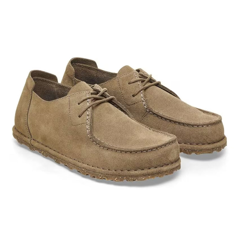 Birkenstock Utti Lace N Suede Leather Grey Taupe