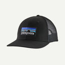 Patagonia P-6 Logo LoPro Trucker Hat (Black)