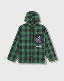 Pleasures Virtual Hooded Shirt (Green)