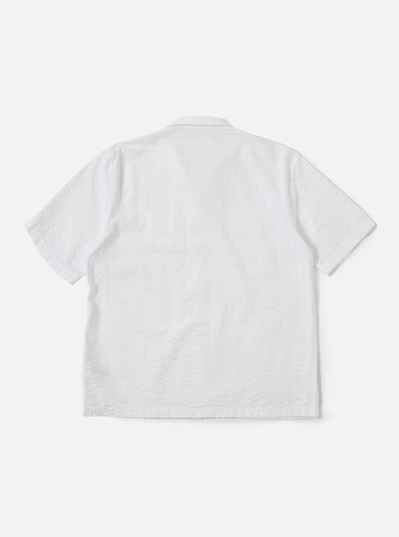 Universal Works Sal Road Shirt Kos Self Stripe (White)
