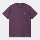 Carhartt WIP S/S Madison T-Shirt Organic Cotton Single Jersey, 175 g/m² (Huckleberry/White)