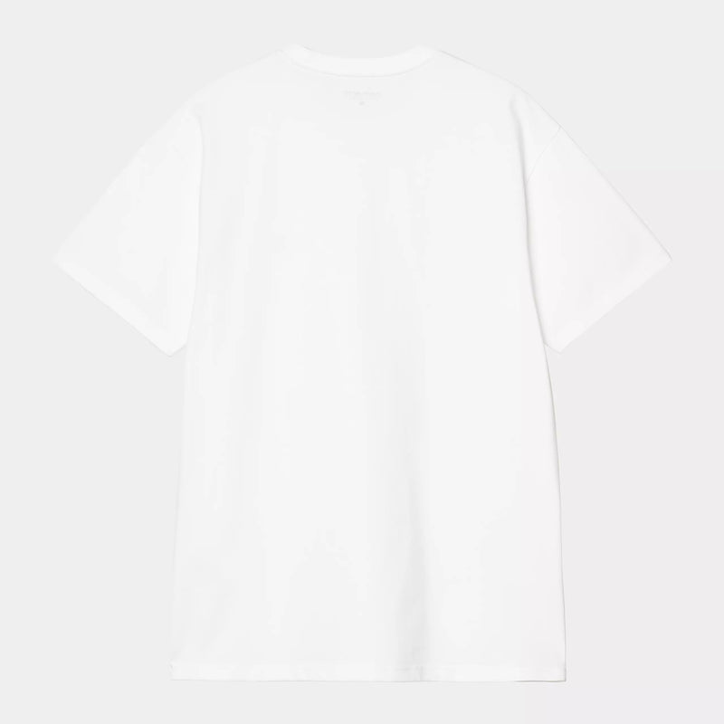 Carhartt WIP S/S Chase T-Shirt 100% Cotton Combed Single Jersey, 235 g/m² (White/Gold)