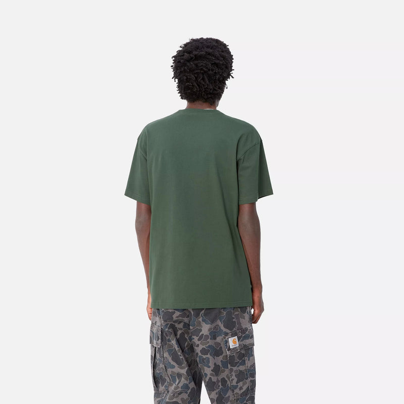 Carhartt WIP S/S Chase T-Shirt 100% Cotton Combed Single Jersey, 235 g/m² (Sycamore/Gold)