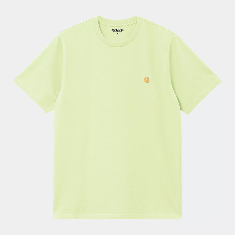 Carhartt WIP S/S Chase T-Shirt 100% Cotton Combed Single Jersey, 235 g/m² (Air Green/Gold)