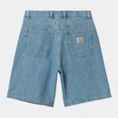 Carhartt WIP Brandon Short 100% Cotton 'Smith' Denim, 13.5 oz (Blue stone bleached)
