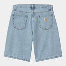 Carhartt WIP Landon Short 100% Cotton 'Robertson' Denim, 12 oz (Blue bleached)