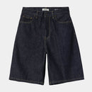 Carhartt WIP W' Brandon Short 100% Cotton 'Smith' Denim, 13.5 oz (Blue Rinsed)