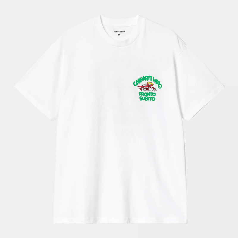 Carhartt WIP S/S Pronto T-Shirt Organic Cotton Single Jersey, 175 g/m² (White)
