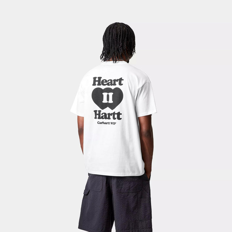 Carhartt WIP S/S Heart II Hartt T-Shirt Organic Cotton Single Jersey, 175 g/m² (White)