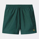 Carhartt WIP Chase Swim Trunks 100% Polyester, 3.7 oz (Dark Fir / Gold)