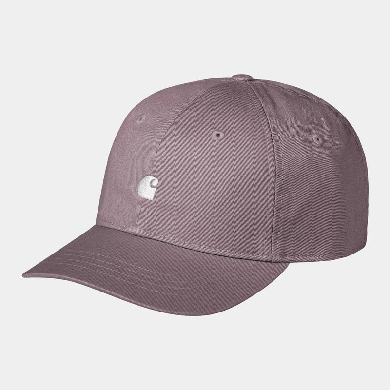 Carhartt WIP Madison Logo Cap Cotton Twill, 8.8 oz (Pink Fog / White)