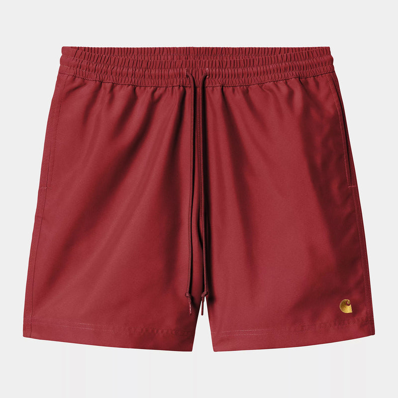 Carhartt WIP Chase Swim Trunks 100% Polyester, 3.7 oz (Scarlet / Gold)